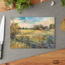 Painted Anarchy Sanatsal Temperli Cam Kesme Tahtası - Şık Tasarım, Kaymaz Yüzey, Çizilmez - Kolay Temizlenebilir