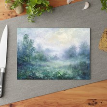 Painted Anarchy Monet'ten Esinlenen Cam Kesme Tahtası - Şık Tasarım, Temperli Cam, Kaymaz Yüzey, Çizilmez