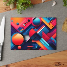 Painted Anarchy Şık Temperli Cam Kesme Tahtası Seti - Kaymaz, Çizilmez, Kolay Temizlenir - Ev Aşçıları Için Ideal