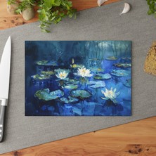 Painted Anarchy Şık Temperli Cam Kesme Tahtası - Çizilmez ve  - Kaymaz Yüzey - Sanatsal Fırça Darbeleri Tasarımı