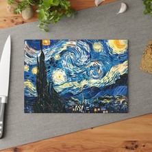 Painted Anarchy Şık Temperli Cam Kesme Tahtası - Kaymaz Yüzeyli Modern