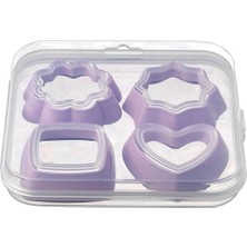 Ozcmax Kurabiye Kalıbı 4 Parça 8 Şekil - Saklama Kutulu