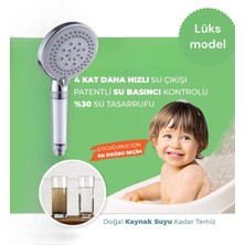 Truva 5 Adet Yedek Filtreli Duş Başlığı Kireç Önleyici Özellikli Su Tasarruflu Lüks Model