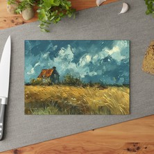 Painted Anarchy Şık Temperli Cam Kesme Tahtası - Canlı Renkler, Kaymaz Yüzey, Çizilmez,  - Şık Mutfaklar Için