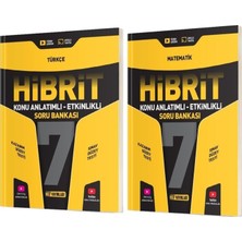 Hız Yayınları 7. Sınıf Hibrit Matematik ve Türkçe Konu Anlatımlı Etkinlikli Soru Bankası Seti