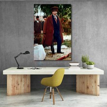 Artarilion Ulu Önder Atatürk Kanvas Tablo Dikey Duvar Tablosu Renkli Atatürk Görseli Ev Ofis Dekoru