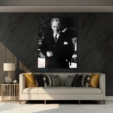 Artarilion Siyah Beyaz Atatürk Portresi Kanvas Tablo Mustafa Kemal Atatürk Tablo Modeli Ev Ofis Dekoru
