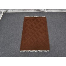 Yeni El Dokuma Tek Renk Tiftik Yün Siirt Battaniyesi Kilim 5783