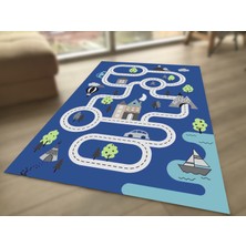 Limajuno Home & Kids Carpet Dağlı Yol Desenli Dijital Baskılı Çocuk HALISI_100 x 150  cm