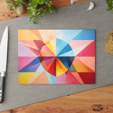 Painted Anarchy Şık Cam Kesme Tahtası - Temperli Cam, Kaymaz Yüzey, Çizilmez - Kolay Temizlenebilir