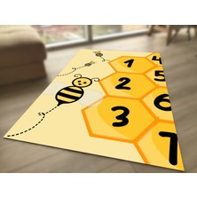 Limajuno Home & Kids Carpet Arı ve Sayı Desenli Dijital Baskı Çocuk HALISI_100 x 150  cm