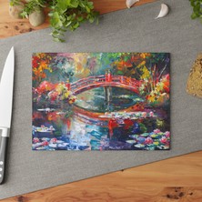 Painted Anarchy Şık Doku Desenli Temperli Cam Kesme Tahtası Seti - Kaymaz ve Çizilmez