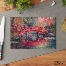 Painted Anarchy Monet'ten Esinlenilen Temperli Cam Kesme Tahtası - Şık ve Çizilmez