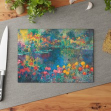 Painted Anarchy Şık Temperli Cam Kesme Tahtası - Dayanıklı Kaymaz Yüzey, Çizilmez - Kolay Temizlenebilir