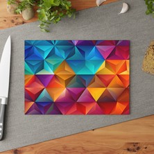 Painted Anarchy Dinamik Şekilli Temperli Cam Kesme Tahtası - Şık Tasarım, Kaymaz Yüzey, Çizilmez