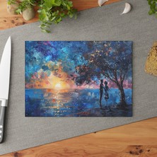 Painted Anarchy Şık Temperli Cam Kesme Tahtası - Çarpıcı Sanatsal Tasarım, Kaymaz Yüzey, Çizilmez,