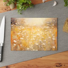 Painted Anarchy Çiçekli Temperli Cam Kesme Tahtası - Kaymaz Yüzeyli ve Çizilmez Tasarımlı Şık Cam