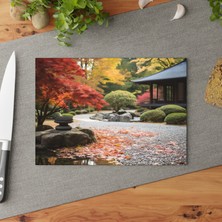 Painted Anarchy Kaymaz Yüzeyli Şık Temperli Cam Kesme Tahtası - Çizilmez ve Kolay Temizlenebilir