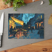 Painted Anarchy Şık Post-Empresyonist Cam Kesme Tahtası - Temperli, Kaymaz, Çizilmez, Temizlemesi Kolay