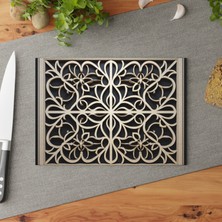 Painted Anarchy Kaymaz Yüzeyli Şık Temperli Cam Kesme Tahtası - Çizilmez ve Kolay Temizlenebilir - Dayanıklı Cam