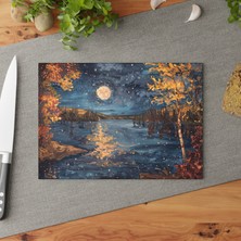 Painted Anarchy Etkileyici Fırça Darbeleri Temperli Cam Kesme Tahtası - Şık, Çizilmez,