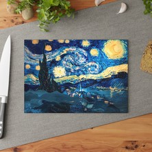 Painted Anarchy Doğadan Esinlenen Şık Temperli Cam Kesme Tahtası Seti - Kaymaz Yüzey, Çizilmez,