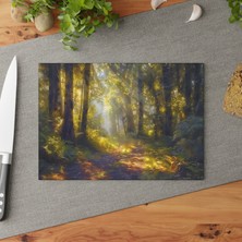 Painted Anarchy Canlı Nilüferler Temperli Cam Kesme Tahtası