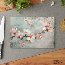 Painted Anarchy Fırça Darbeleri Temperli Cam Kesme Tahtası  Çizilmez