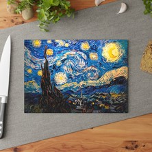 Painted Anarchy Şık Temperli Cam Kesme Tahtası - Çizilmez Kaymaz Yüzey - Kolay Temizlenir