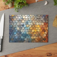 Painted Anarchy Şık  Cam Kesme Tahtası - Kaymaz Yüzeyli ve Kolay Temizlenebilir Tasarımlı Çizilmez Temperli Cam