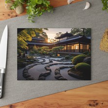 Painted Anarchy Şık Temperli Cam Kesme Tahtası - Çizilmez Kaymaz Tasarım - Kolay Temizlenen