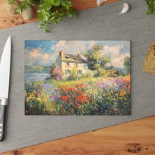 Painted Anarchy Işık ve Gölge Tasarımlı Temperli Cam Kesme Tahtası  Çizilmez