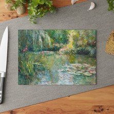 Painted Anarchy Monet Art Temperli Cam Kesme Tahtası - Şık, Kaymaz ve Çizilmez, Kolay Temizlenebilir