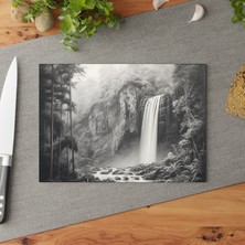 Painted Anarchy Botanik Peyzaj Tasarımı Temperli Cam Kesme Tahtası - Şık, Çizilmeye Karşı Dayanıklı Kaymaz Cam