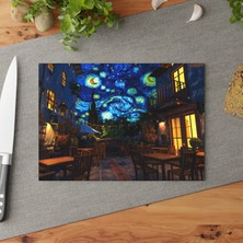 Painted Anarchy Şık Dokulu Cam Kesme Tahtası - Kaymaz ve Çizilmez - Kolay Temizlenen