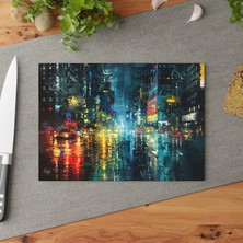 Painted Anarchy Şık Temperli Cam Kesme Tahtası - Kaymaz Yüzey, Çizilmez, Kolay Temizlenebilir