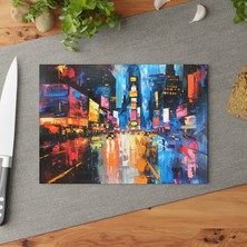 Painted Anarchy Gece Sahne Cam Kesme Tahtası