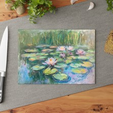 Painted Anarchy Şık Işık ve Gölge Cam Kesme Tahtası Temperli Cam