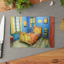 Painted Anarchy Şık Dokulu Yüzeyli Temperli Cam Kesme Tahtası - Kaymaz, Çizilmez