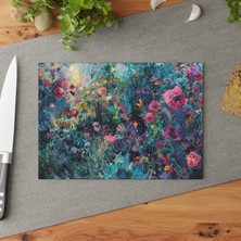 Painted Anarchy Dokulu Yüzey Temperli Cam Kesme Tahtası  Çizilmez