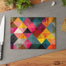 Painted Anarchy Modern Temperli Cam Kesme Tahtası Seti - Şık Tasarım, Kaymaz Yüzey, Çizilmez, Kolay Temizlenebilir