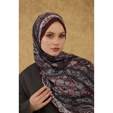 İpekhan Soft Şal Bordo Gri 3052-03