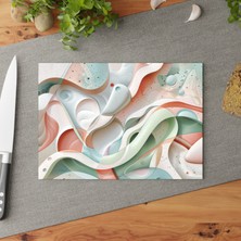 Painted Anarchy Modern Temperli Cam Kesme Tahtası - Şık Tasarım, Kaymaz Yüzey - Çizilmez ve Kolay Temizlenebilir