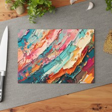Painted Anarchy Şık Temperli Cam Kesme Tahtası - Kaymaz, Çizilmez