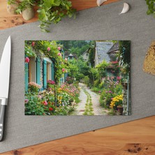 Painted Anarchy Çiçek Baskılı Temperli Cam Kesme Tahtası Seti - Şık Mutfak Dekorunun Temeli