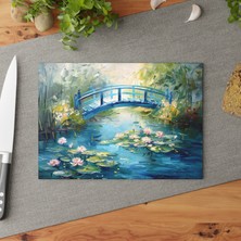 Painted Anarchy Şık French Art Temperli Cam Kesme Tahtası - Şık Tasarım, Kaymaz Yüzey, Çizilmez ve