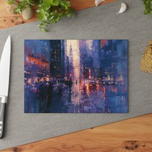 Painted Anarchy Chic Pastel Temperli Cam Kesme Tahtası Seti - Kaymaz Yüzeyli, Çizilmez ve Kolay Temizlenebilir Şık