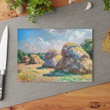 Painted Anarchy Monet Art Temperli Cam Kesme Tahtası - Şık Tasarım, Kaymaz Yüzey, Çizilmez