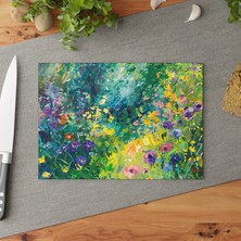 Painted Anarchy Peyzaj Tasarımı Temperli Cam Kesme Tahtası - Şık ve Dayanıklı