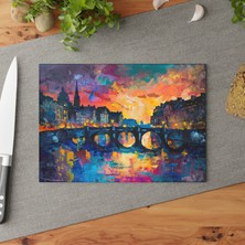 Painted Anarchy Empresyonist Sanat'tan Esinlenen Cam Kesme Tahtası Seti - Şık ve Dayanıklı